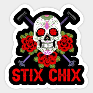 STIX CHIX RED Sticker